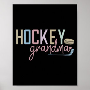 Hockey Grandma Design Cute Ice Hockey Rink Fan  Poster
