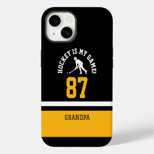 Hockey Grandpa Jersey Number Design iPhone 14 Case