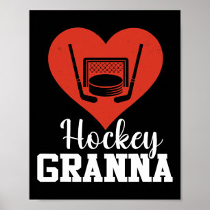 Hockey Granna Hockey Heart Love Poster