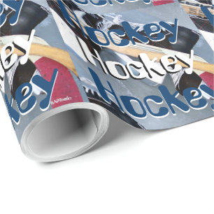 Hockey Graphics Art Wrapping Paper