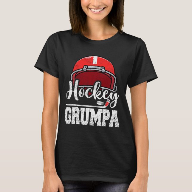 Hockey Grumpa Hockey Player Game Day Father's Day  T-Shirt (Front)