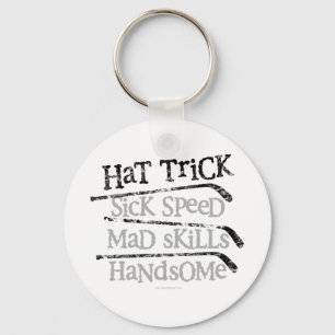 Hockey Hat Trick Key Ring