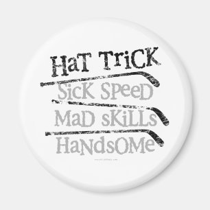 Hockey Hat Trick Magnet
