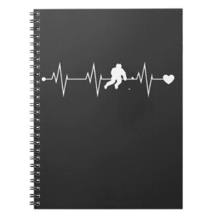 Hockey Heartbeat Pulse - Funny Hockey Player Notebook