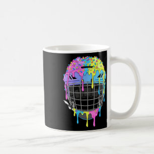 Hockey Helmet Ice Cream Drip For Hockey Player Boy Coffee Mug