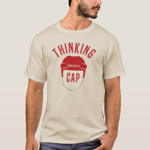 Hockey Helmet Thinking Cap T-Shirt