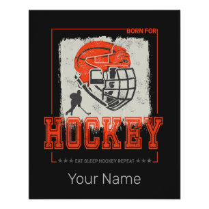 Hockey Helmet Vintage Player Game Trainer Or Coach Poster