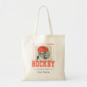 Hockey Helmet Vintage Player Game Trainer Or Coach Tote Bag