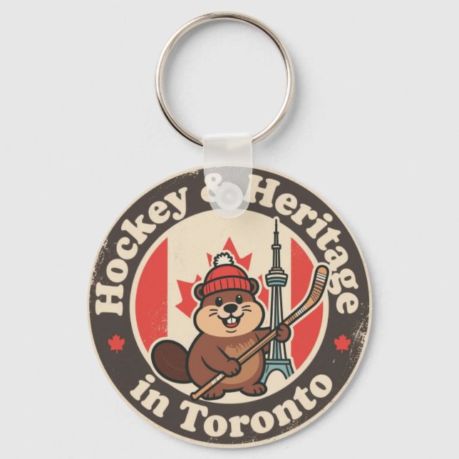 Hockey & Heritage_ Toronto Retro Canadian Key Ring (Front)