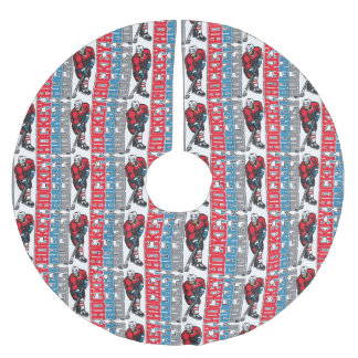 Hockey, Hockey, Hockey Brushed Polyester Tree Skirt