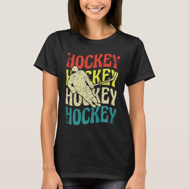 Hockey Hockey Hockey Funny Ice Hockey Frisbee Love T-Shirt (Front)