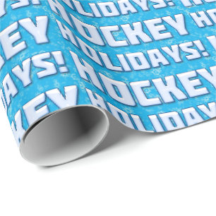 Hockey Holidays Gift Wrapping Xmas Paper
