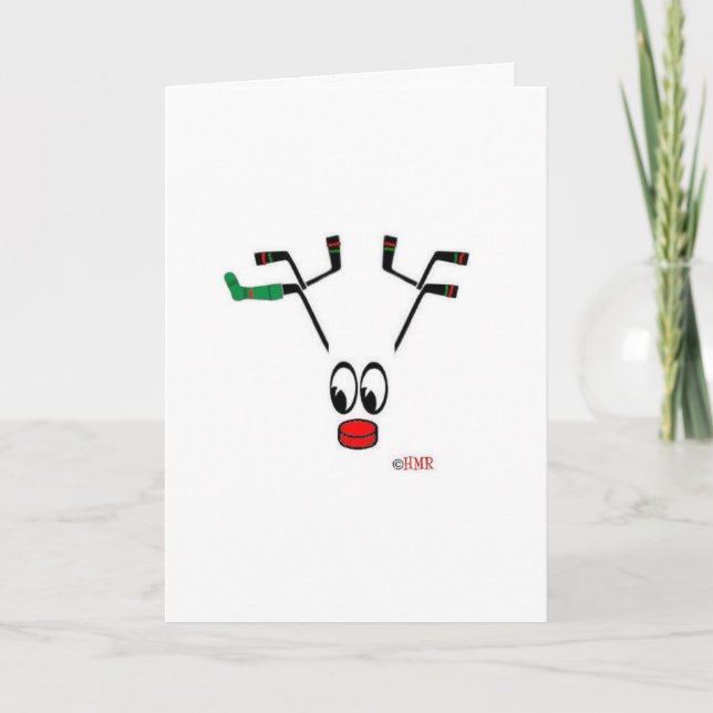 "Hockey Holidays" Holiday Greeting Card (Front)