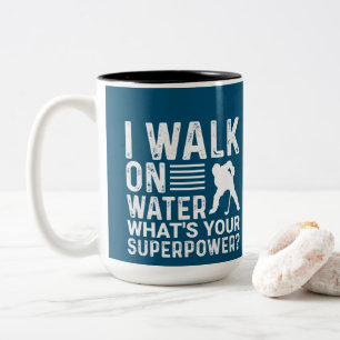 Hockey I Walk On Water Two-Tone Coffee Mug