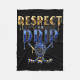 Hockey Ice Cream Drip _1 Fleece Blanket