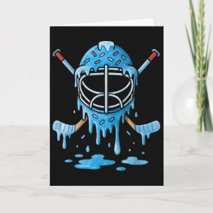 Hockey Ice Cream Drip Boys Girls Ice Hockey Youth  Card