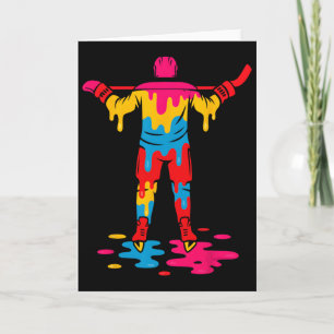 Hockey Ice Cream Drip Boys Girls Ice Hockey Youth  Card