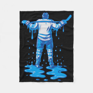 Hockey Ice Cream Drip Boys Girls Ice Hockey Youth Fleece Blanket