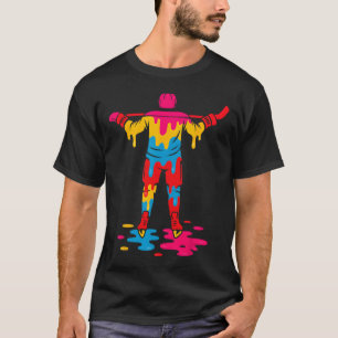 Hockey Ice Cream Drip Boys Girls Ice Hockey Youth T-Shirt