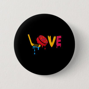 Hockey Ice Cream Drip Boys Ice Hockey Love Youth P 6 Cm Round Badge