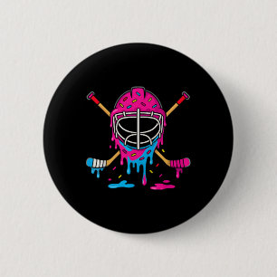 Hockey Ice Cream Drip Boys Ice Hockey Youth Player 6 Cm Round Badge