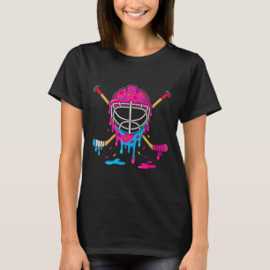 Hockey Ice Cream Drip Boys Ice Hockey Youth Player T-Shirt