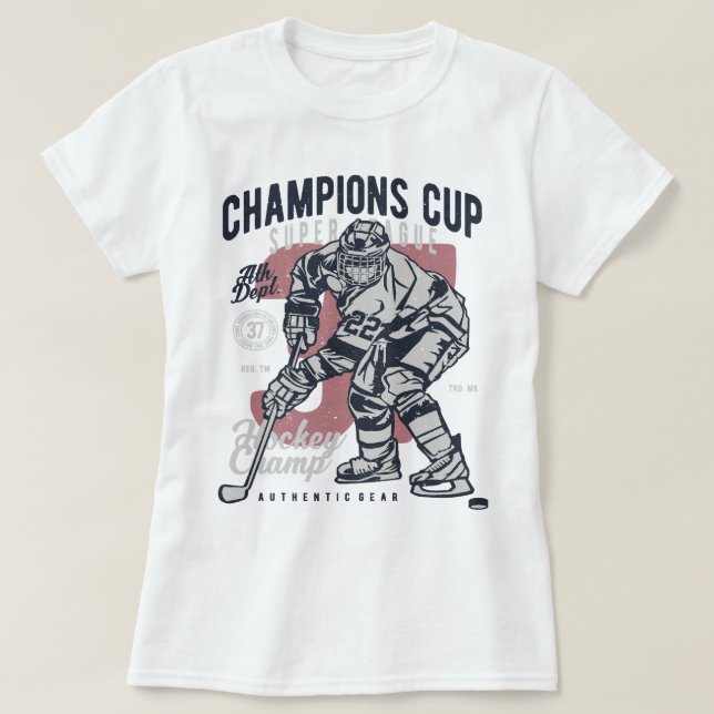 Hockey Ice Hockey Champion League 476 player T-Shirt (Design Front)