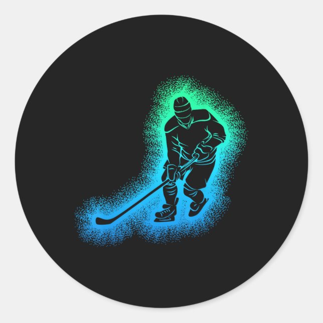 Hockey Ice Hockey Kids Youth Boys  Classic Round Sticker (Front)