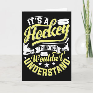 Hockey Ice Hockey Player Fan Field Hockey Goalie T Card
