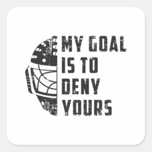 Hockey Ice Hockey Sports Stick Team Funny Gift Square Sticker