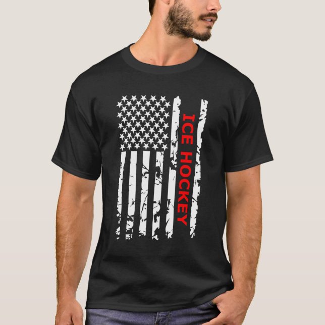 Hockey In The Usa Ice Hockey Player And Coach Gift T-Shirt (Front)