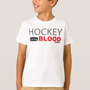 Hockey Is in My Blood Youth Hockey T-Shirt