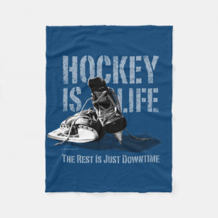 Hockey Is Life Fleece Blanket