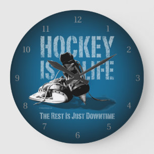 Hockey Is Life Large Clock