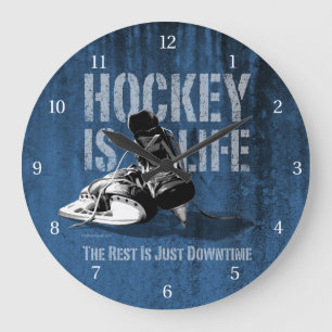Hockey Is Life Large Clock
