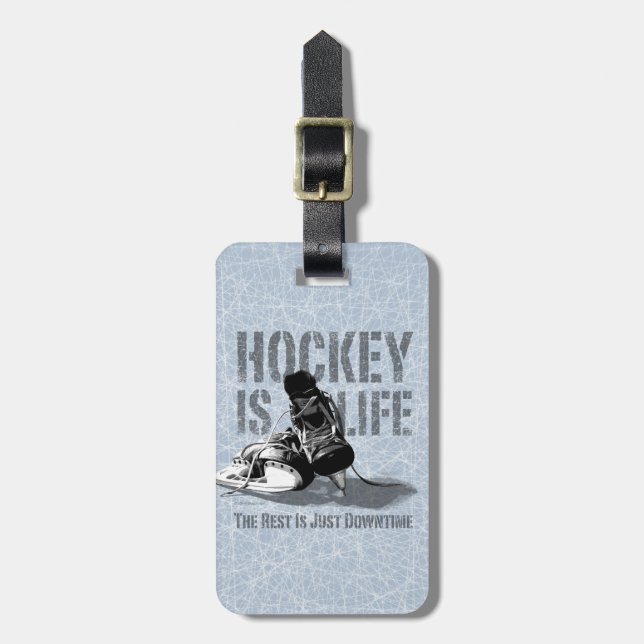Hockey Is Life Luggage Tag (Front Vertical)