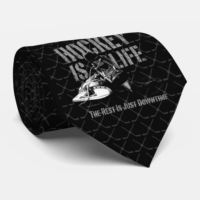 Hockey Is Life Tie (Rolled)