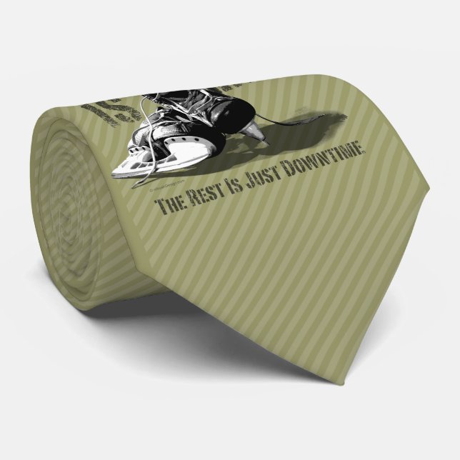 Hockey Is Life Tie (Rolled)