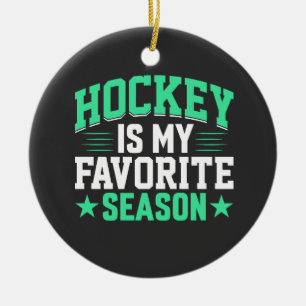 Hockey is My Favourite Season Ceramic Tree Decoration