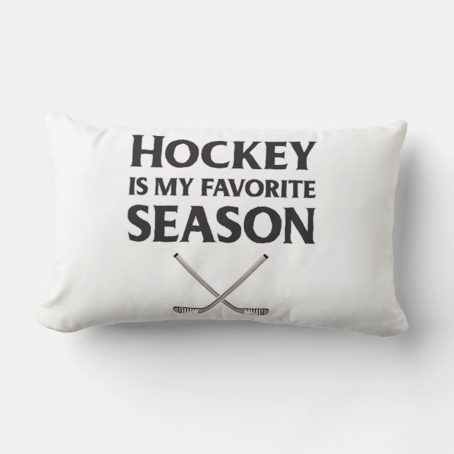 Hockey is My Favourite Season Lumbar Cushion (Front)