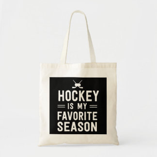 Hockey is my favourite season tote bag