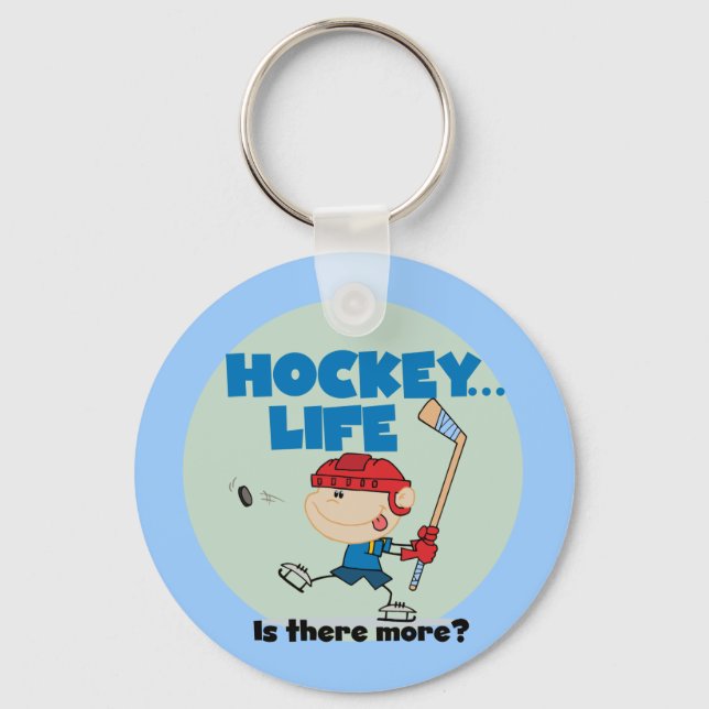 Hockey is There More T-shirts and Gifts Key Ring (Front)