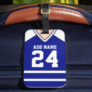 Hockey Jersey Custom Name/Number Bag Tag