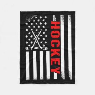 Hockey Jersey Hockey Player Goalie Penalty Box Fleece Blanket