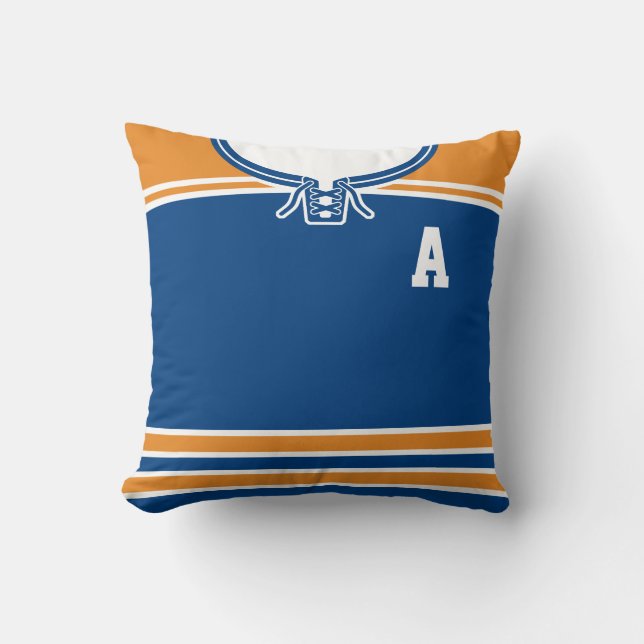 Hockey Jersey Name & Number Template Custom Pillow (Front)