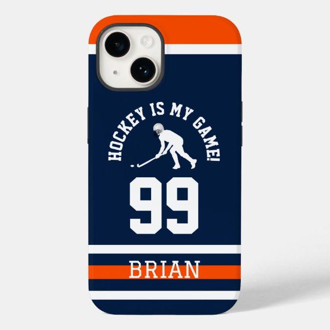 Hockey Jersey Number Team Design Case-Mate iPhone Case (Back)
