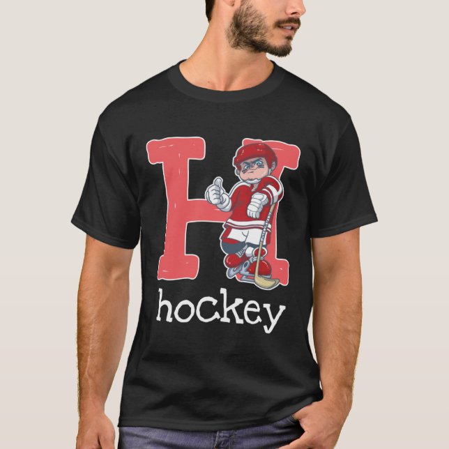 Hockey Kids Alphabet Letter Field Game Sport Lover T-Shirt (Front)