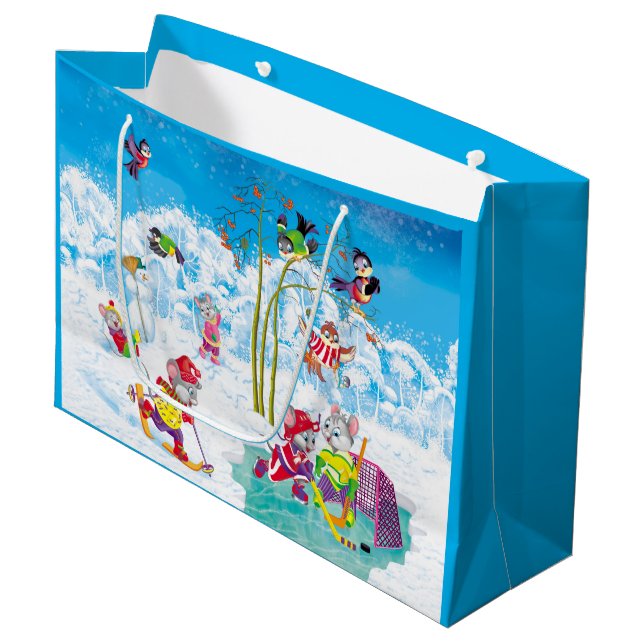 hockey large gift bag (Front Angled)