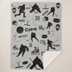 HOCKEY Large Sherpa Blanket Personalised