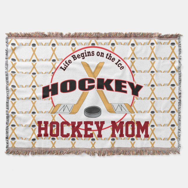 Hockey Life Hockey Mum Throw Blanket (Front)